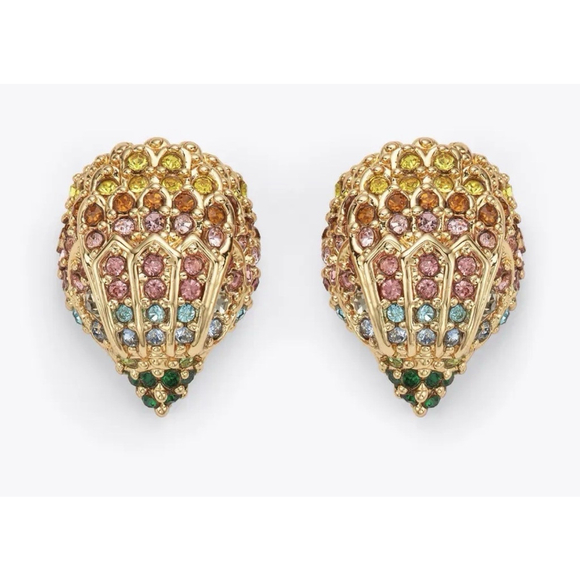 Kurt Geiger Jewelry - Kurt Geiger Eagle Rainbow Colorful Sparkling Crystal Gold Charm Stud Earrings Nu